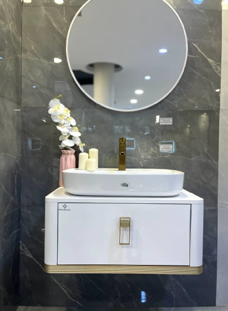 کابینت روشویی رادو همراه با سنگ سورنا بومرنگ در رشت