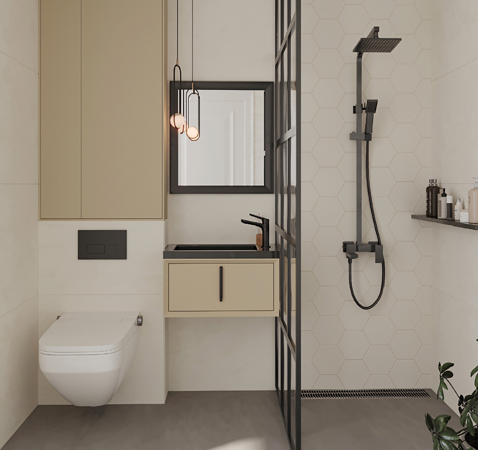  کابینت روشویی النا همراه با سنگ آماریس بومرنگ در رشت 