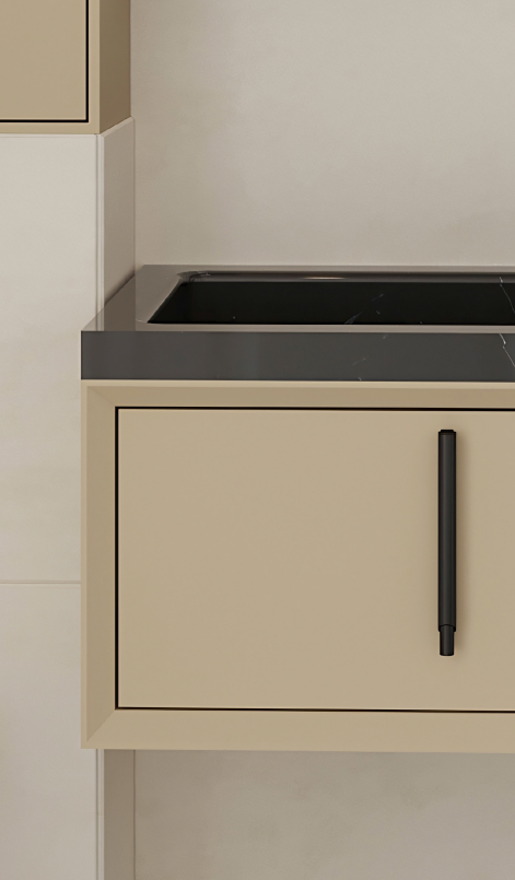  کابینت روشویی النا همراه با سنگ آماریس بومرنگ در رشت 